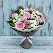 Букет цветов из:  Герберы, Альстромерии и Хризантемы #REPLACE_PRED# Степном