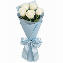Букет 5 Белых роз Проуд в Степном