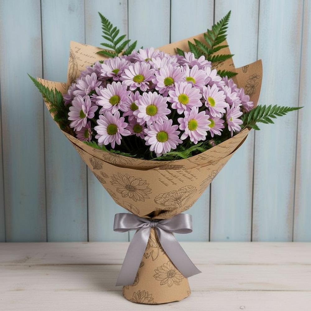 Букет цветов из: Хризантемы в Степном