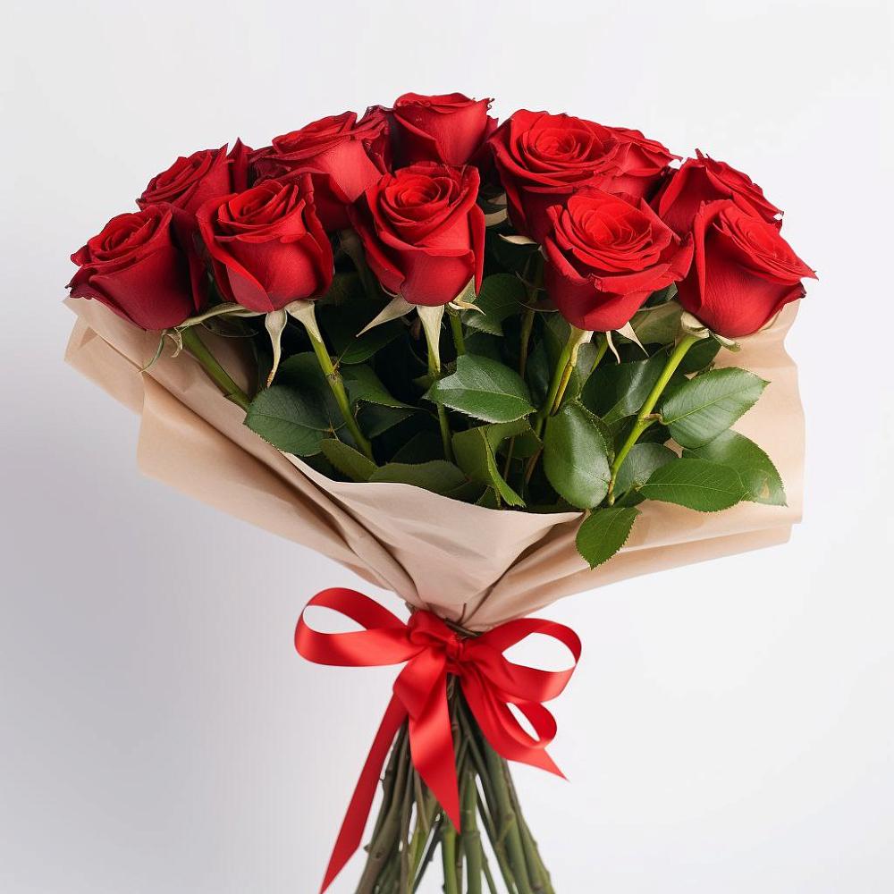 Букет 11 Красных роз Эдлесс Лав в Степном