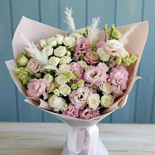Букет цветов из:  Альстромерии и Розы в Степном